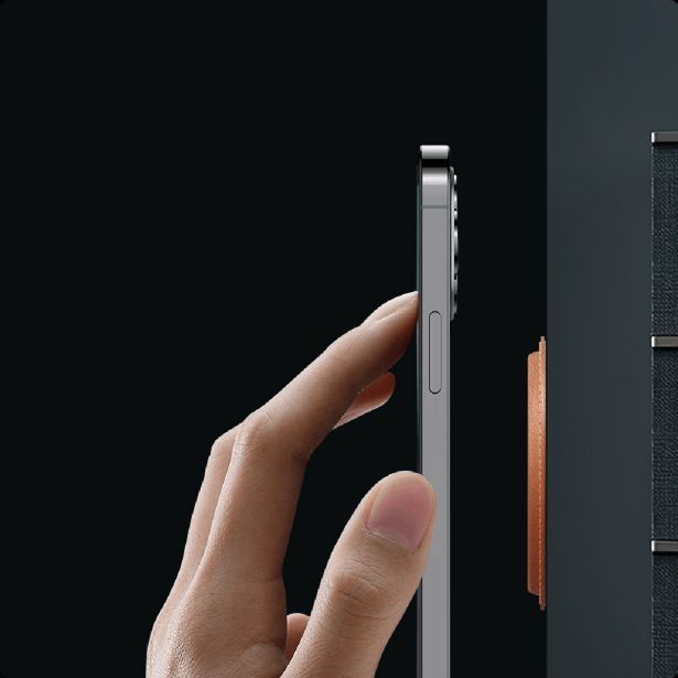 NILLKIN MAGNETNO NOSILEC ZA MAGSAFE -  IZ USNJA - ČRN