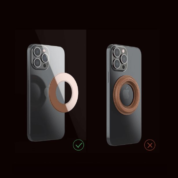 NILLKIN MAGNETNO NOSILEC ZA MAGSAFE -  IZ USNJA - ČRN