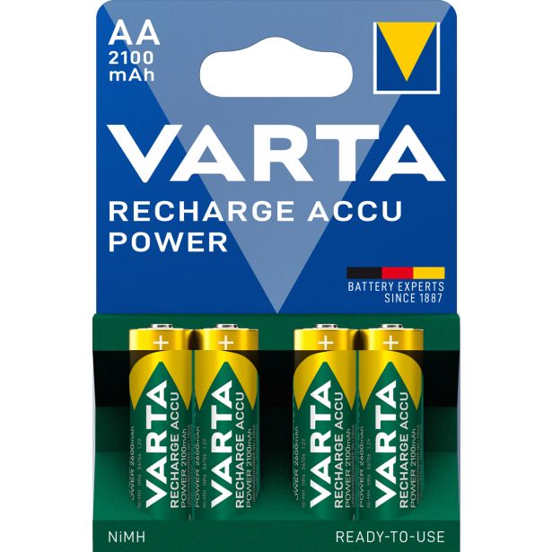 POLNILNI BATER.VLOŽEK VARTA NIMH READY TO USE AA-R6 2100MAH BL/4