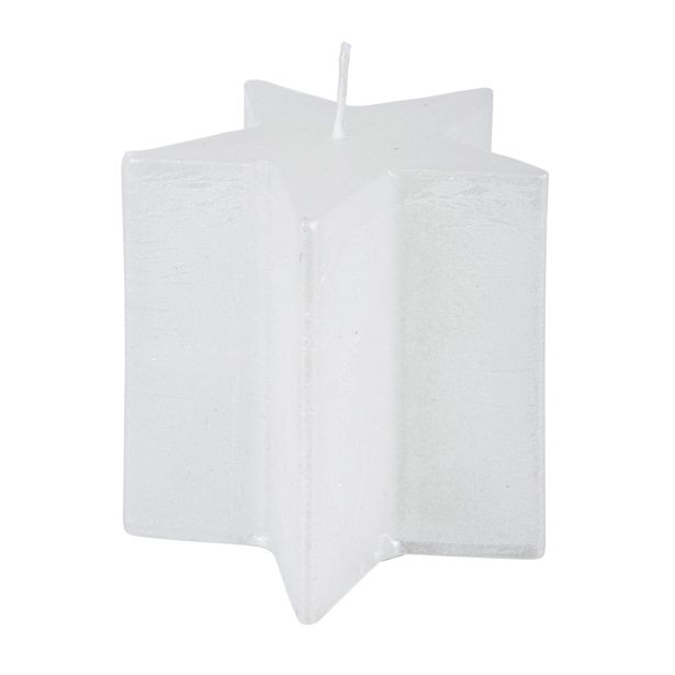 SVEČA BIZZOTTO 7X7.5 CM NIVA BELA STAR