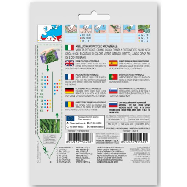 STROČNICA FRANCHI SEMENTI NIZEK GRAH MALI PROVANSALEC