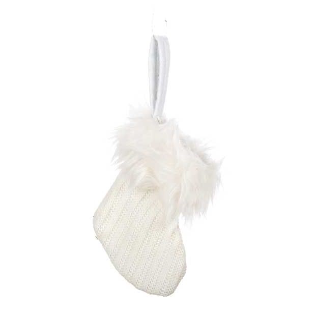 OKRASEK ZA JELKO GLOSSTYLE NOGAVICA 14 CM SIVA SORTIRANO 2 DEKORJA