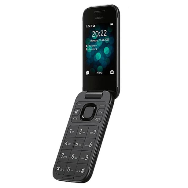 NOKIA 2660 TA-1474 PREKLOPNI TELEFON NA TIPKE DUAL SIM 4G - ČRN