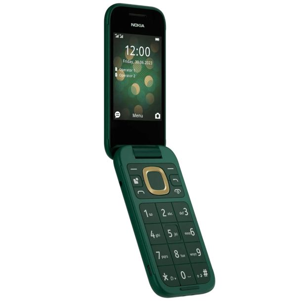 NOKIA 2660 TA-1474 PREKLOPNI TELEFON NA TIPKE DUAL SIM 4G - ZELEN