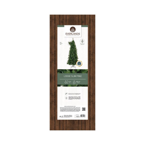 NOVOLETNA JELKA EVERLANDS LODGE SLIM 150 CM ZELENA