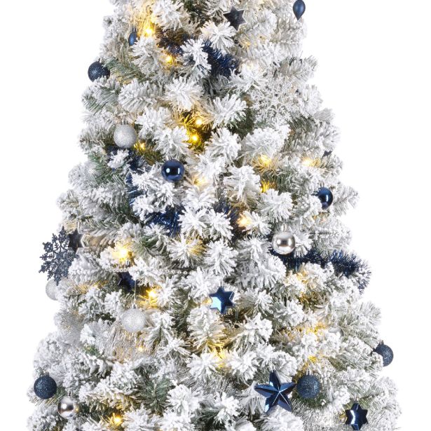 NOVOLETNA JELKA EVERLANDS 150 CM, Z LUČKAMI+OKRASKI