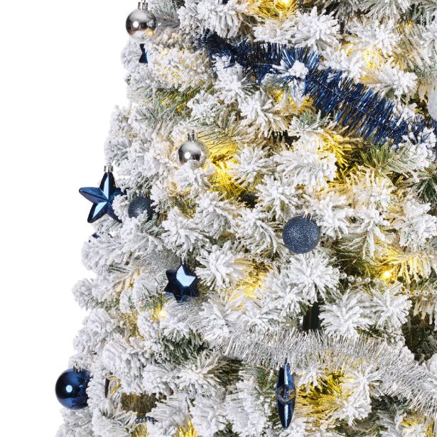 NOVOLETNA JELKA EVERLANDS 150 CM, Z LUČKAMI+OKRASKI