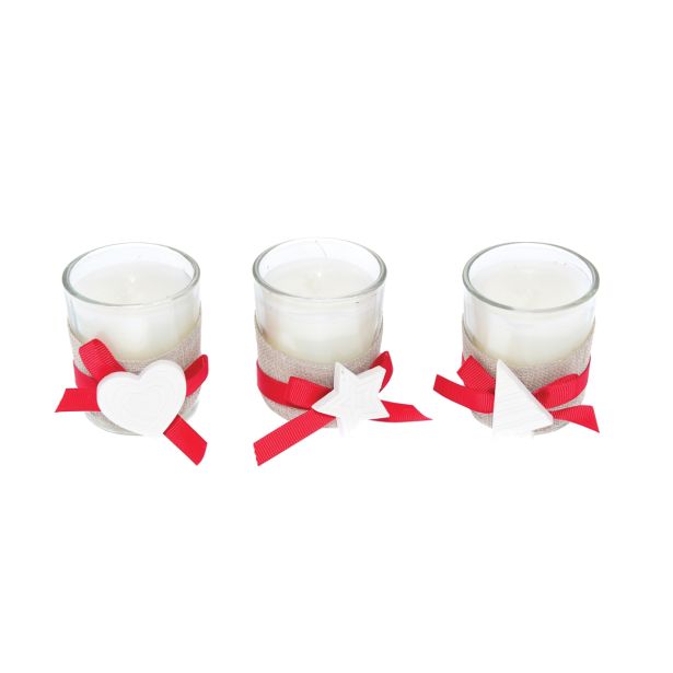 NOVOLETNA SVEČA DIŠEČA V KOZARCU VANILIJA 5.5X6.5 CM