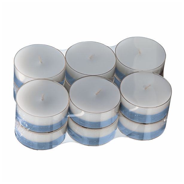 NOVOLETNA SVEČA GALA-KERZEN ČAJNA MAXI DIŠEČA 12/1 LET IT SNOW BELO MODRA