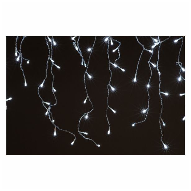 NOVOLETNE LUČKE, ZAVESA, 200 LED LUČK, 20 UTRIPAJOČIH, BELE BARVE