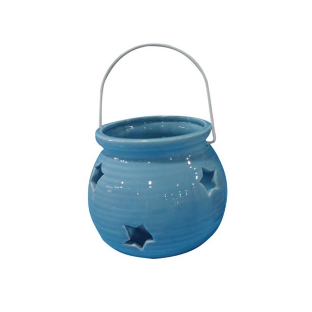 NOVOLETNI SVEČNIK GLOSSTYLE LANTERNA 11.5 CM SORT. PORCELAN13.5X13.5X11.5 CM