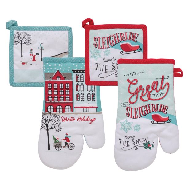 PRIJEMALKA AMO LA CASA NY NUTCRACKER 17X17 CM IN ROKAVICA 18X30 CM, SORT.