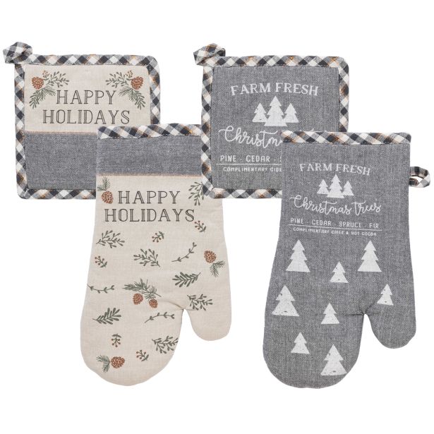 PRIJEMALKA AMO LA CASA NY SNOWHITE 17X17 CM IN ROKAVICA 18X30 CM, SORT.