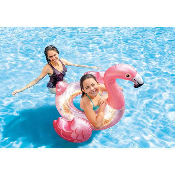 NAPIHLJIVA IGRAČA INTEX OBROČ FLAMINGO Z BLEŠČICAMI 99X89X71 CM