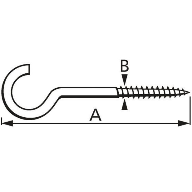 KAVELJ Z NAVOJEM 60X3.3X18X14 CINKAN V ZAVITKU JE 5 KOS