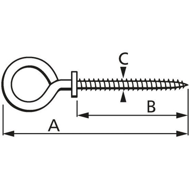 OČESNI VIJAK 68X41X3.5X35 CINKAN V ZAVITKU JE 4 KOS