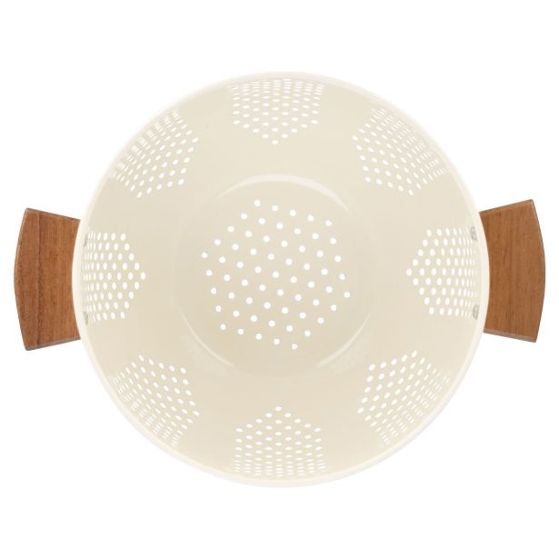 ODCEJALNIK ESTIA Z LESENIMA ROČAJEMA, BEŽ ALLURE METALLIC 01-23850