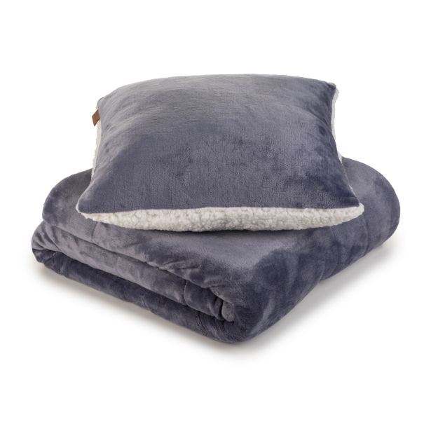 ODEJA SVILANIT IN VZGLAVNIK HUG, MODRE BARVE 130X200 CM