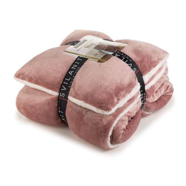 ODEJA SVILANIT IN VZGLAVNIK HUG, ROZNA BARVA 130X200