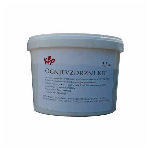 OGNJEVZDRŽNI DODATEK KIP OGNJEVZDRŽNI KIT 2.5/1 VEDRO 2.5/1