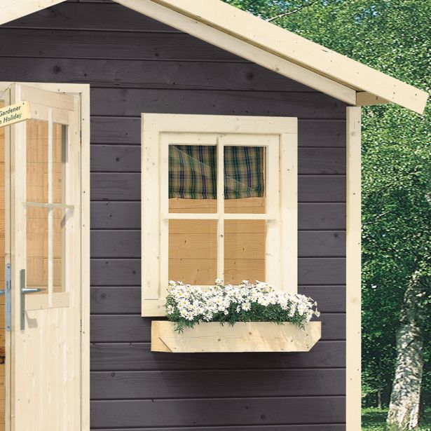 OKNO IZ UMETNEGA STEKLA ZA LESENO HIŠKO KARIBU 38MM BARVA LESA