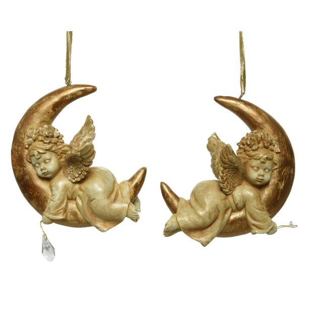 OKRASEK ZA JELKO ANGEL, ZLATE BARVE, SORT
