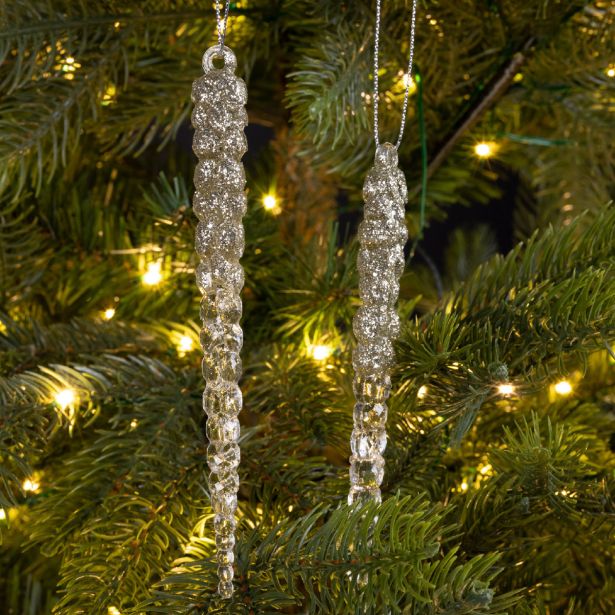 OKRASEK ZA JELKO DECORIS LEDENA SVEČA 2/1 14.5 CM