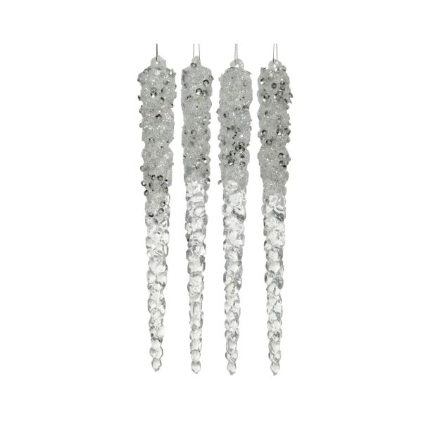 OKRASEK ZA JELKO DECORIS LEDENE SVEŽE Z DIAMNTKI 15 CM 4/1