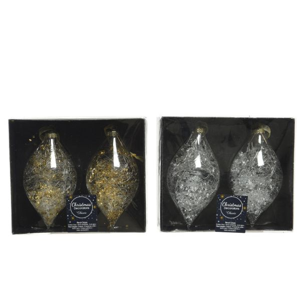 OKRASEK ZA JELKO DECORIS OLIVA SREBRNA/ZLATA 2/1 SORT