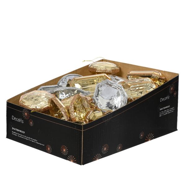 OKRASEK ZA JELKO DECORIS ORNAMENT ZLAT, SREBRN SORTIRANO