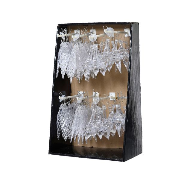 OKRASEK ZA JELKO DECORIS PVC KAPLJICE 10X4X4 CM SORTIRANO