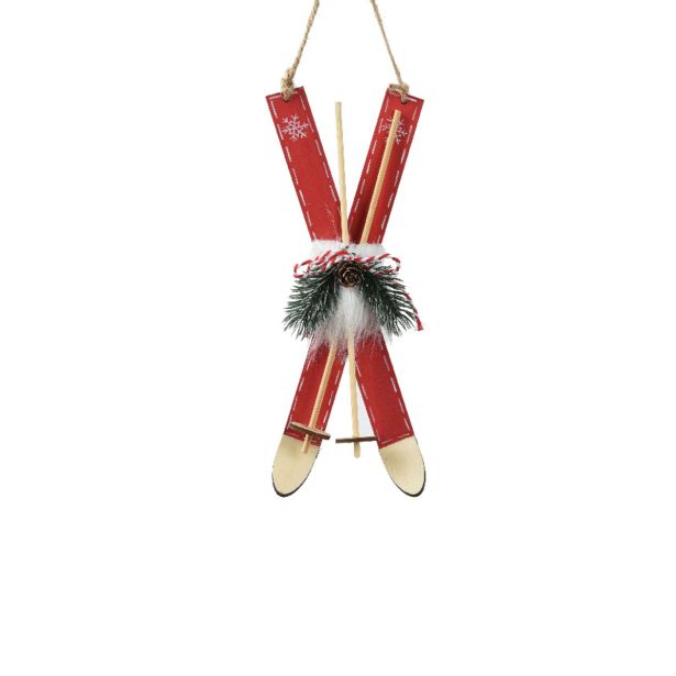 OKRASEK ZA JELKO DECORIS SMUČI, 23 CM SORTIRANO