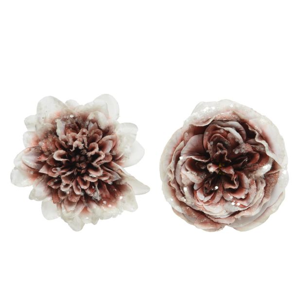 OKRASEK ZA JELKO EVERLANDS VRTNICA/DALIJA NA SPONKI ROZA, SORT