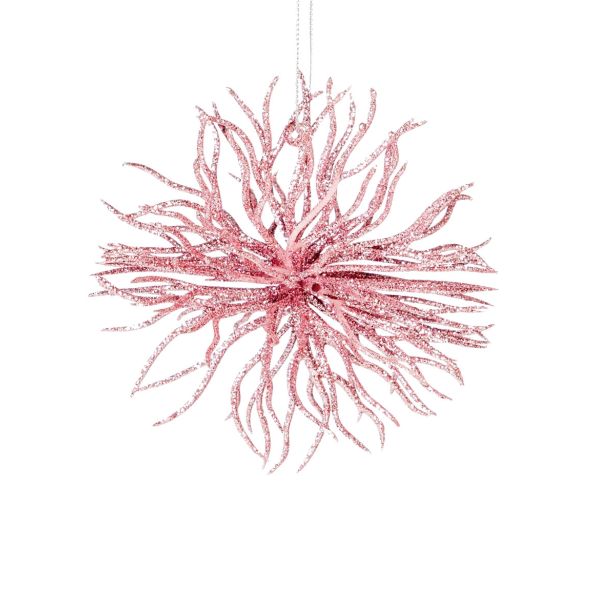 OKRASEK ZA JELKO GLOSSTYLE JEŽICA FI 11. 5 CM ROZA