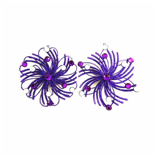 OKRASEK ZA JELKO GLOSSTYLE SNEŽINKA FI 11 CM VIJOLA SORTIRANO