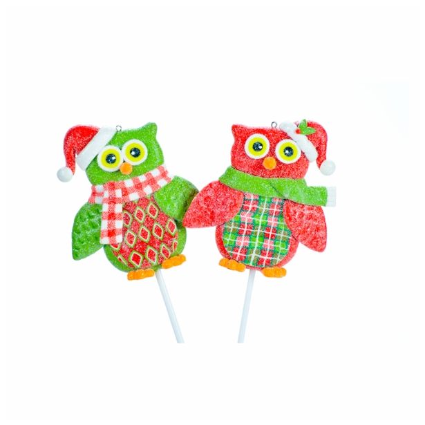 OKRASEK ZA JELKO GLOSSTYLE SOVICA NA PIKU 8.89X22.22X1.9 CM SORT.