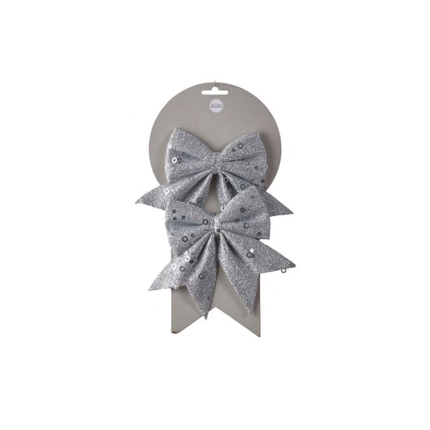 OKRASEK ZA JELKO HOUSE OF SEASONS PENTLJA 2/1 12 CM SREBRNA