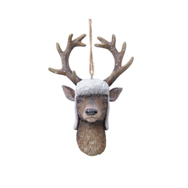 OKRASEK ZA JELKO JELEN GLAVA 13.3 CM