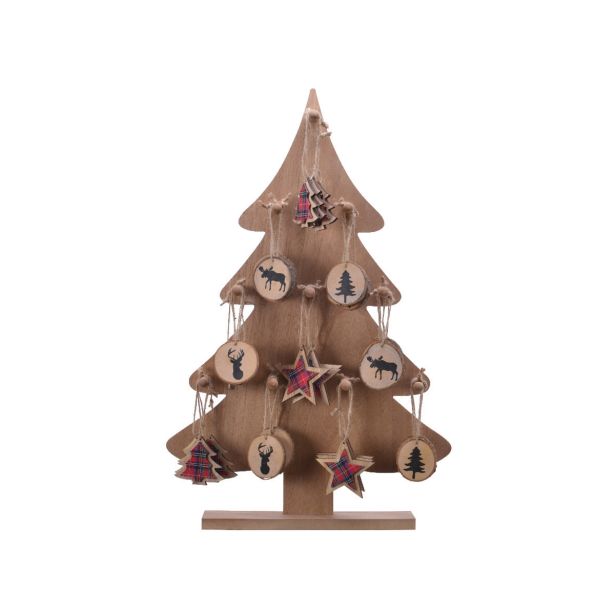 OKRASEK ZA JELKO LESEN 6 / 8 CM SORTIRANO