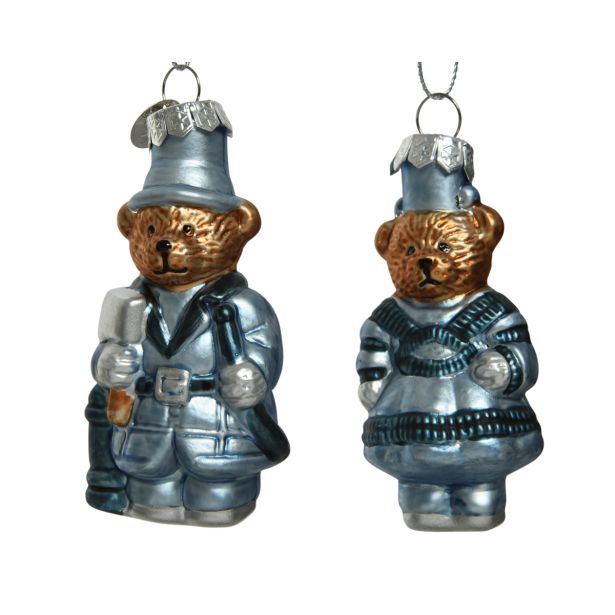 OKRASEK ZA JELKO MEDVEDEK, MODRE BARVE, SORT