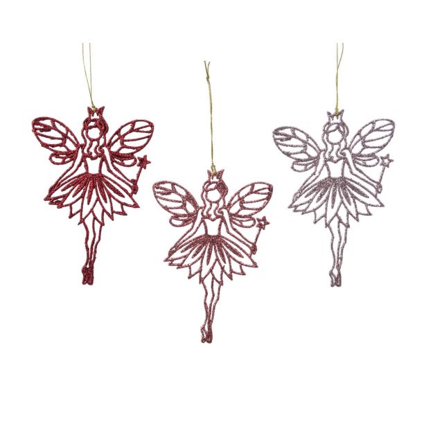 OKRASEK ZA JELKO VILA 15 CM SORT ROZA / T. ROZA / RDEČA