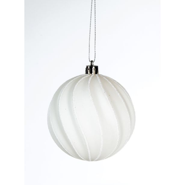 BUNKA IZ UMETNE MASE GLOSSTYLE DEKOR 8 CM BELA SORTIRANO