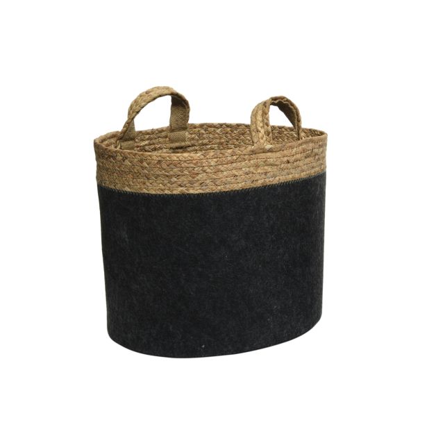 OKRASNA KOŠARA DECORIS PREMER 38CM X V33CM, ANTRACIT