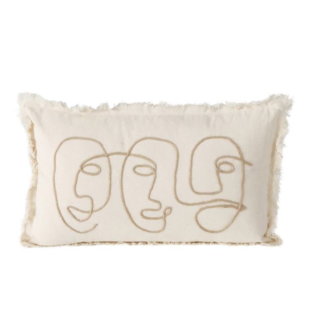 OKRASNI VZGLAVNIK BOLTZE BEŽ, ABSTRAKT, 50X30 CM