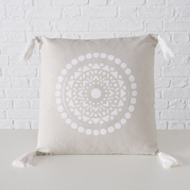 OKRASNI VZGLAVNIK BOLTZE ESTANY, BEŽ, BEL Z VZORCEM, SORT.