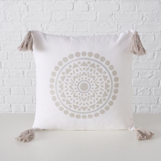 OKRASNI VZGLAVNIK BOLTZE ESTANY, BEŽ, BEL Z VZORCEM, SORT.