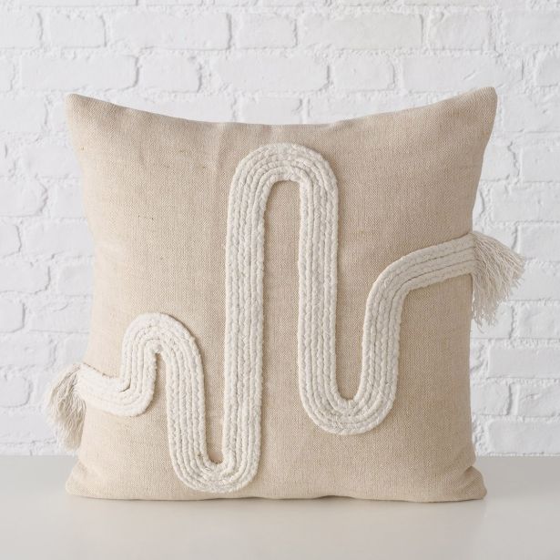 OKRASNI VZGLAVNIK BOLTZE SANKA, BEŽ, KREM 45X45 CM