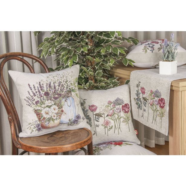 OKRASNI VZGLAVNIK URH 2-VANJA 45X45 VEZEN TRAVNIK