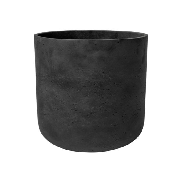 OKRASNI ZUNANJI LONEC POTTERY POTS CHARLIE XL FI 32 CM PRANO ČRN