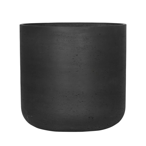 OKRASNI ZUNANJI LONEC POTTERY POTS CHARLIE XXL FI 44 CM PRANO ČRN